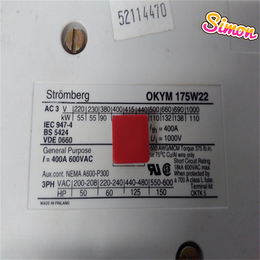 ABB OKYM175W22  扩大高压交流输出固态继电器